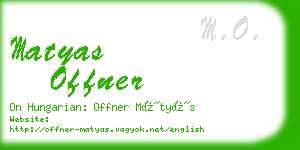 matyas offner business card